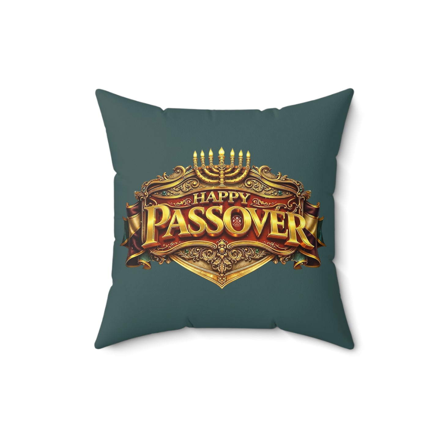 Happy Passover - Muted Teal Smoke - Throw Pillow