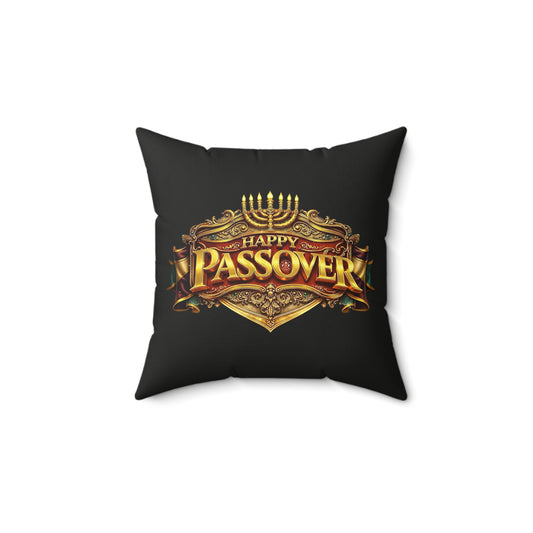 Happy Passover - Obsidian Black - Throw Pillow