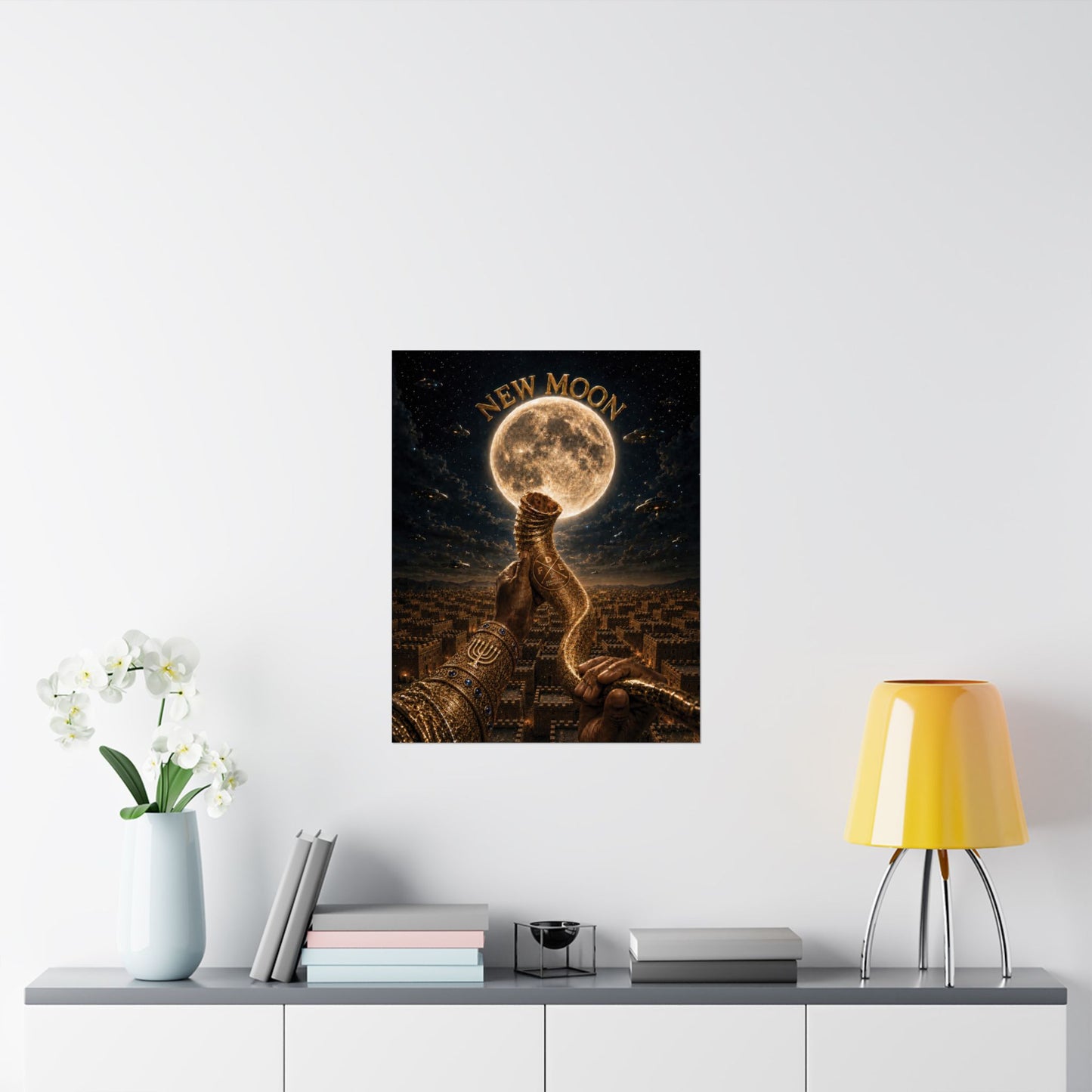 New Moon (w/ Shofar) Matte Poster