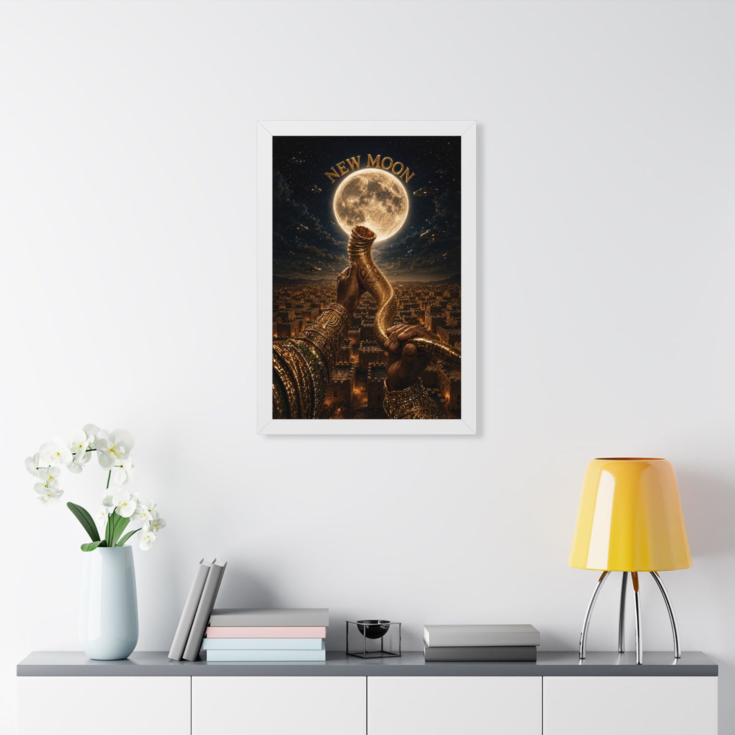 New Moon (w/ Shofar) - Framed Poster