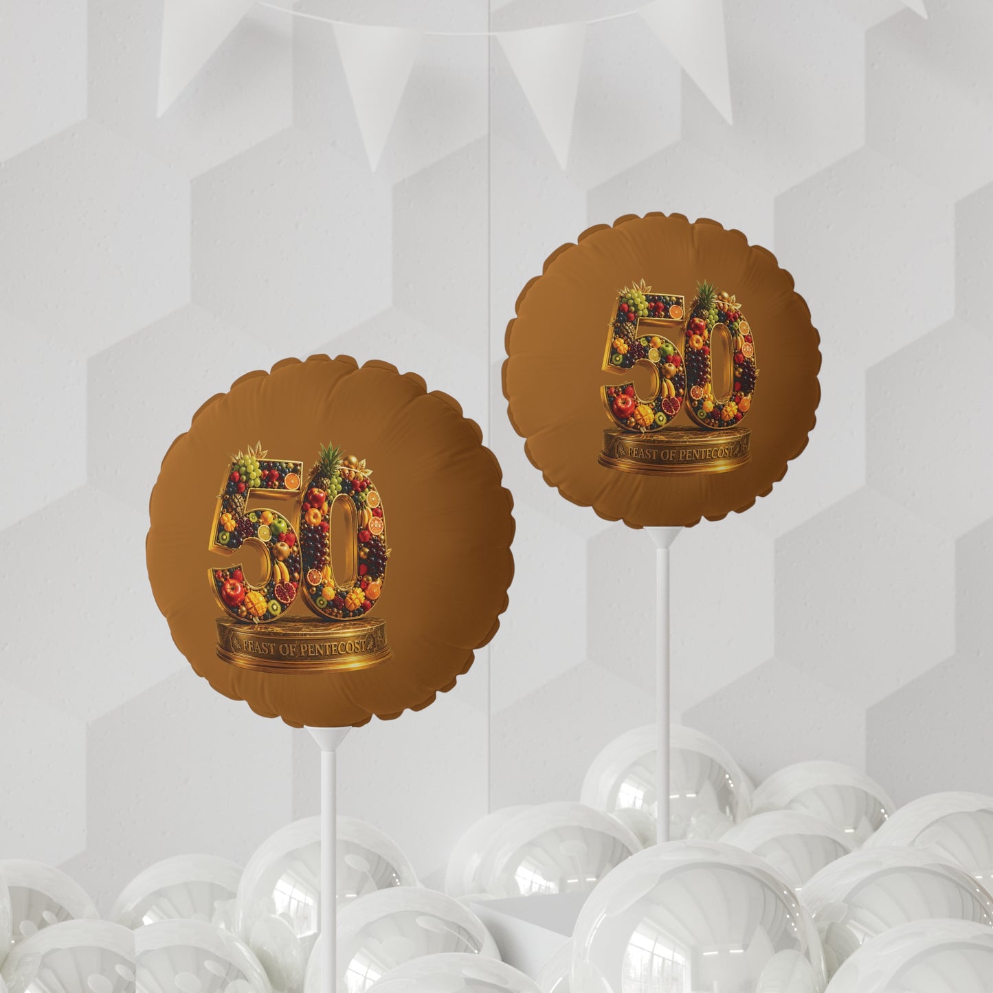 Feast of Pentecost (#50) - Burnished Marigold - Foil Balloon