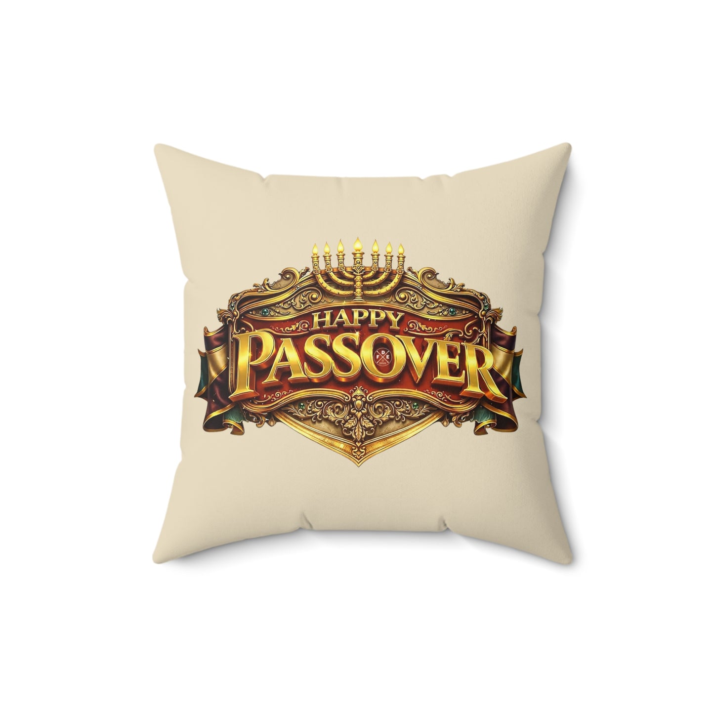 Happy Passover - Aged Linen Cream - Throw Pillow
