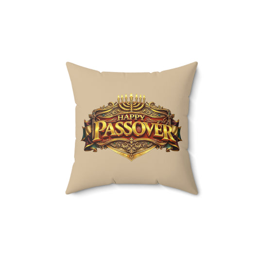 Happy Passover - Sahara Sand - Throw Pillow
