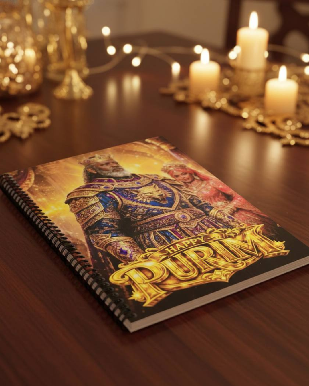 Happy Purim Spiral Notebook