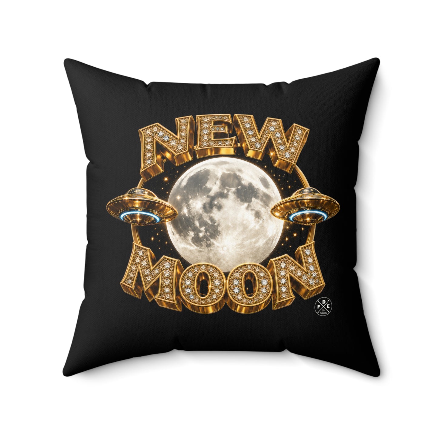 New Moon – Midnight Black - Throw Pillow
