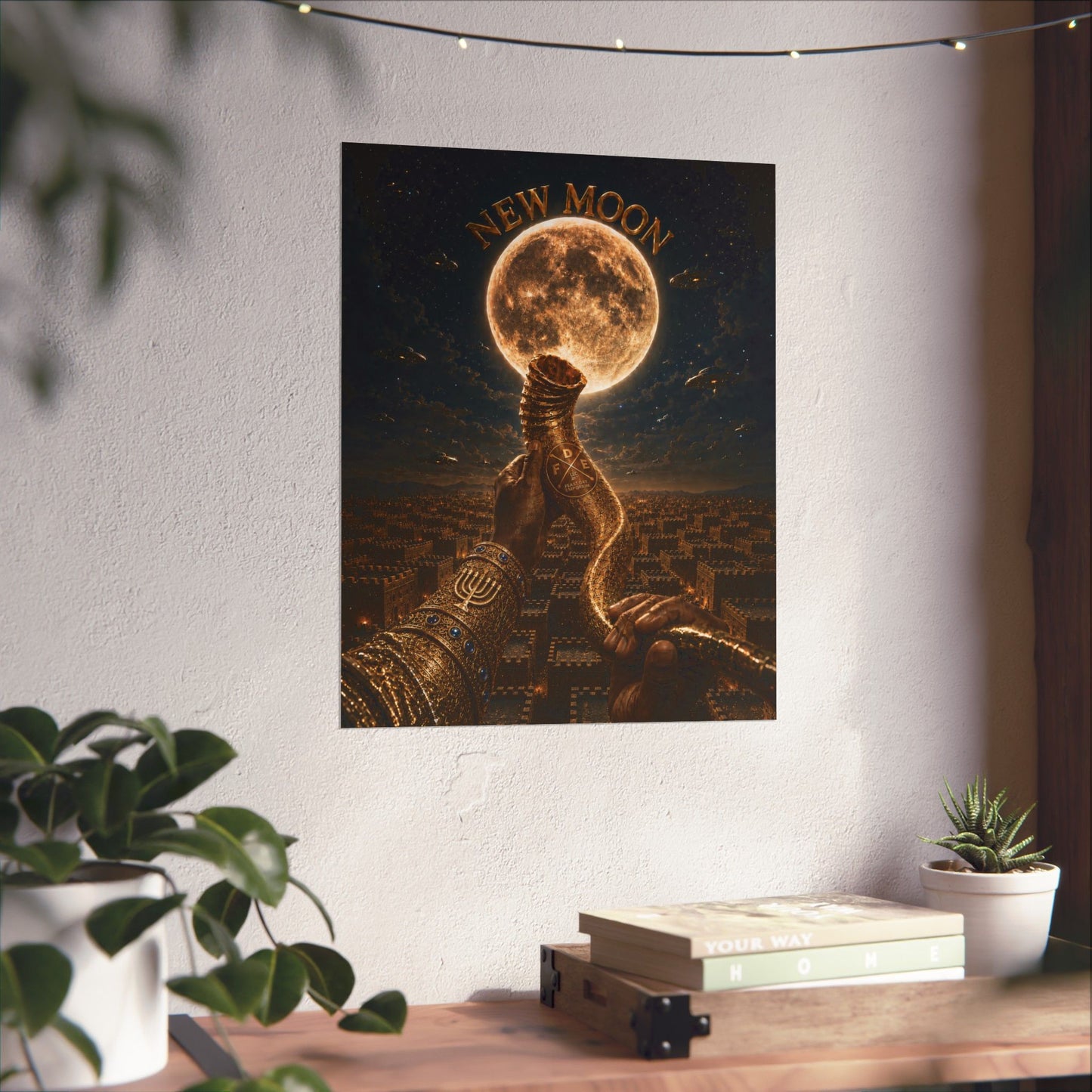 New Moon (w/ Shofar) Matte Poster