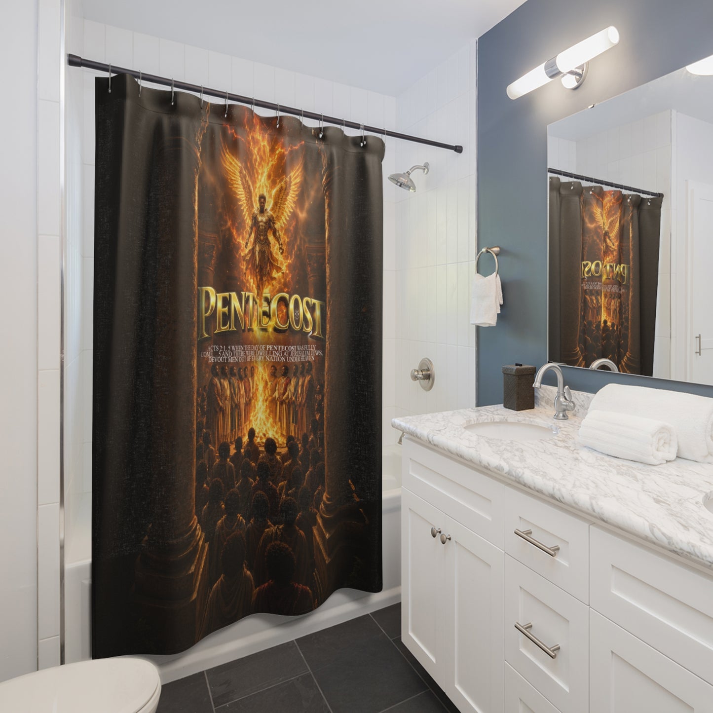 Pentecost (Acts 2:1,5) Shower Curtain