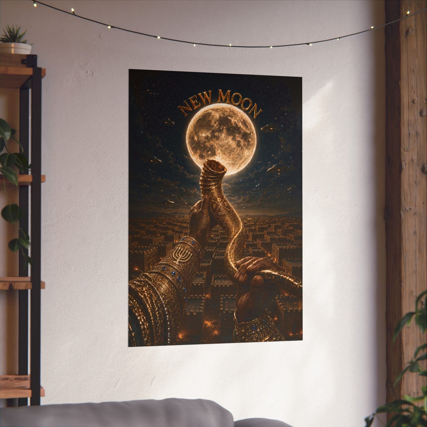 New Moon (w/ Shofar) Matte Poster