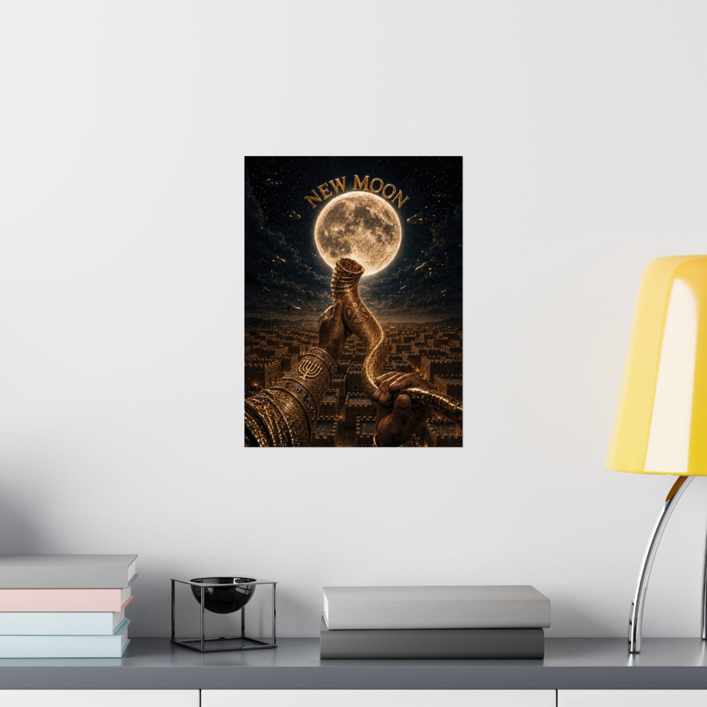 New Moon (w/ Shofar) Matte Poster