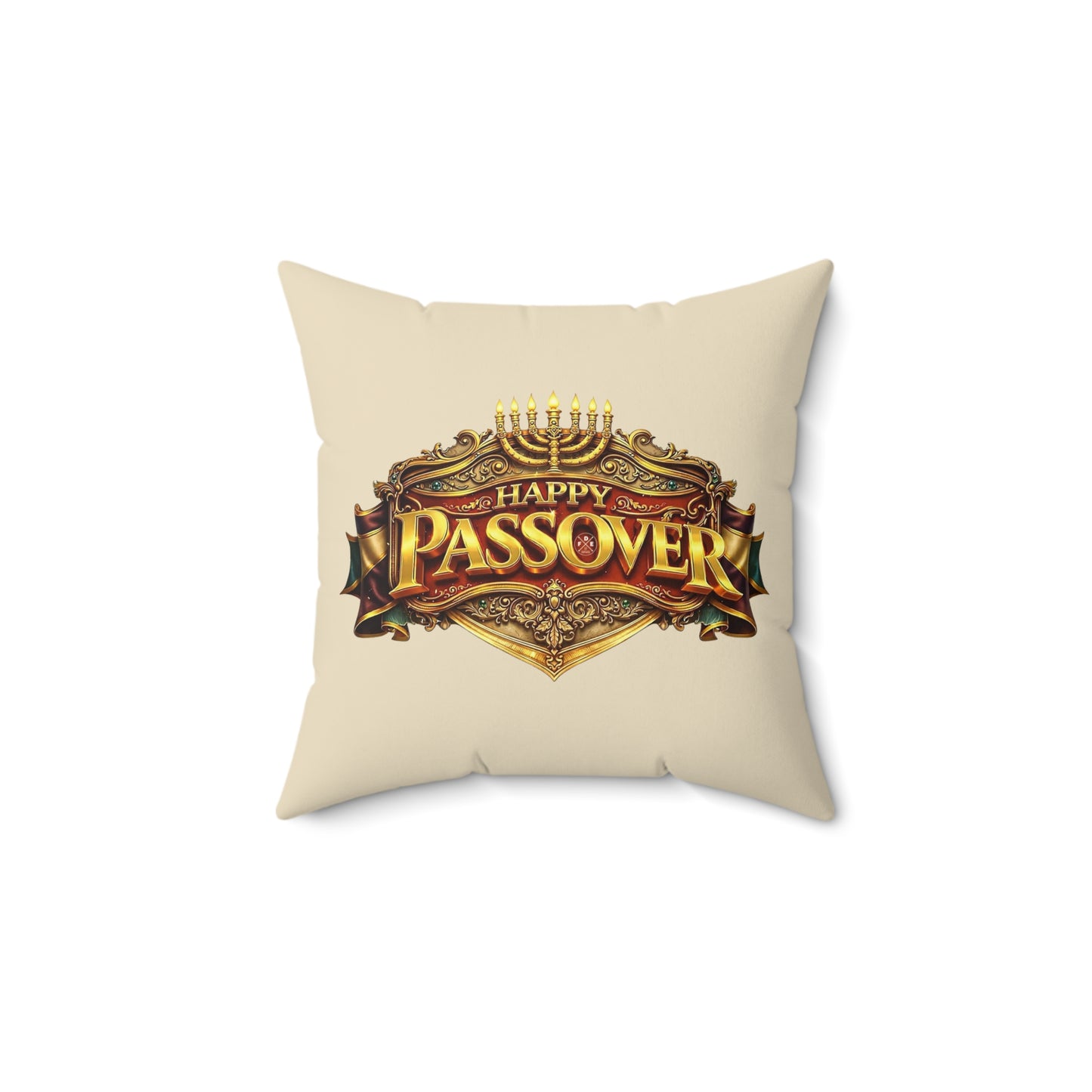 Happy Passover - Aged Linen Cream - Throw Pillow