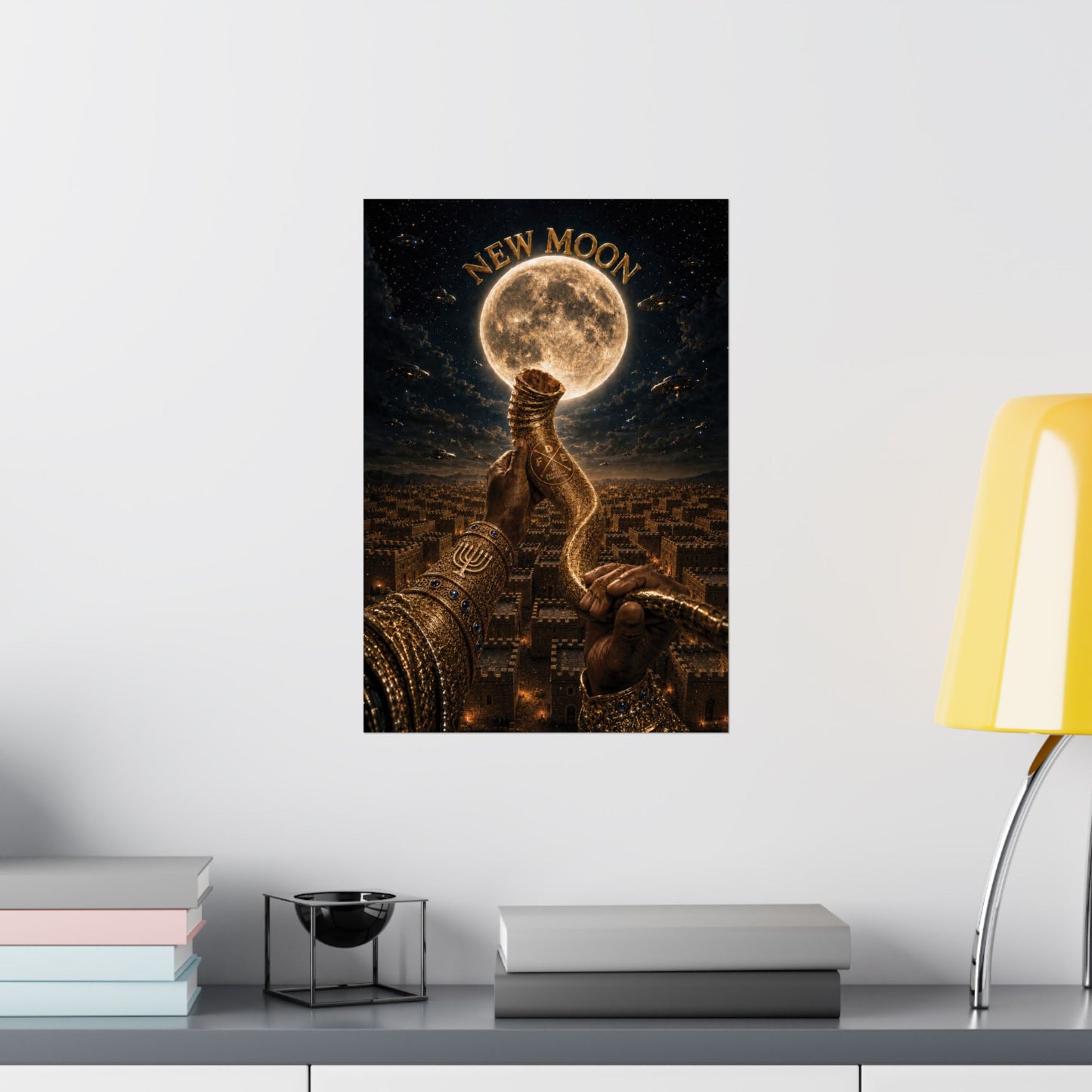 New Moon (w/ Shofar) Matte Poster