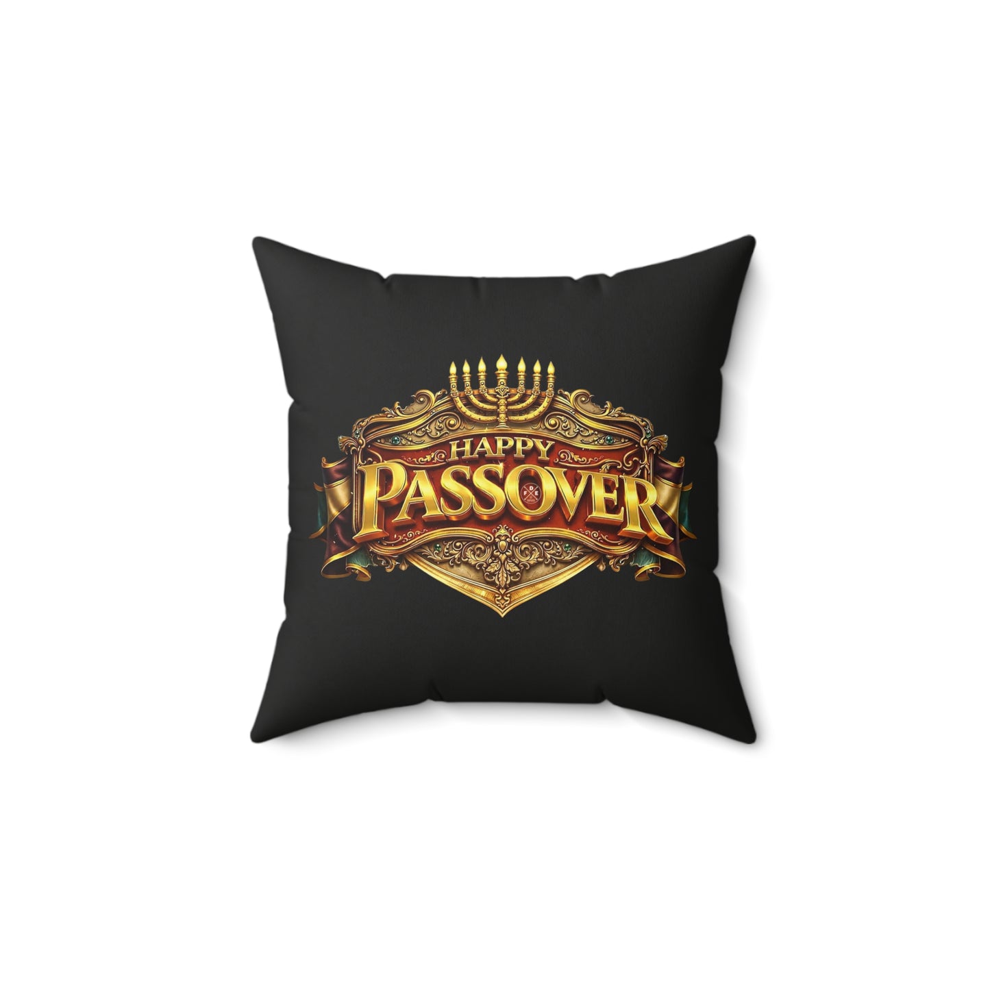 Happy Passover - Obsidian Black - Throw Pillow