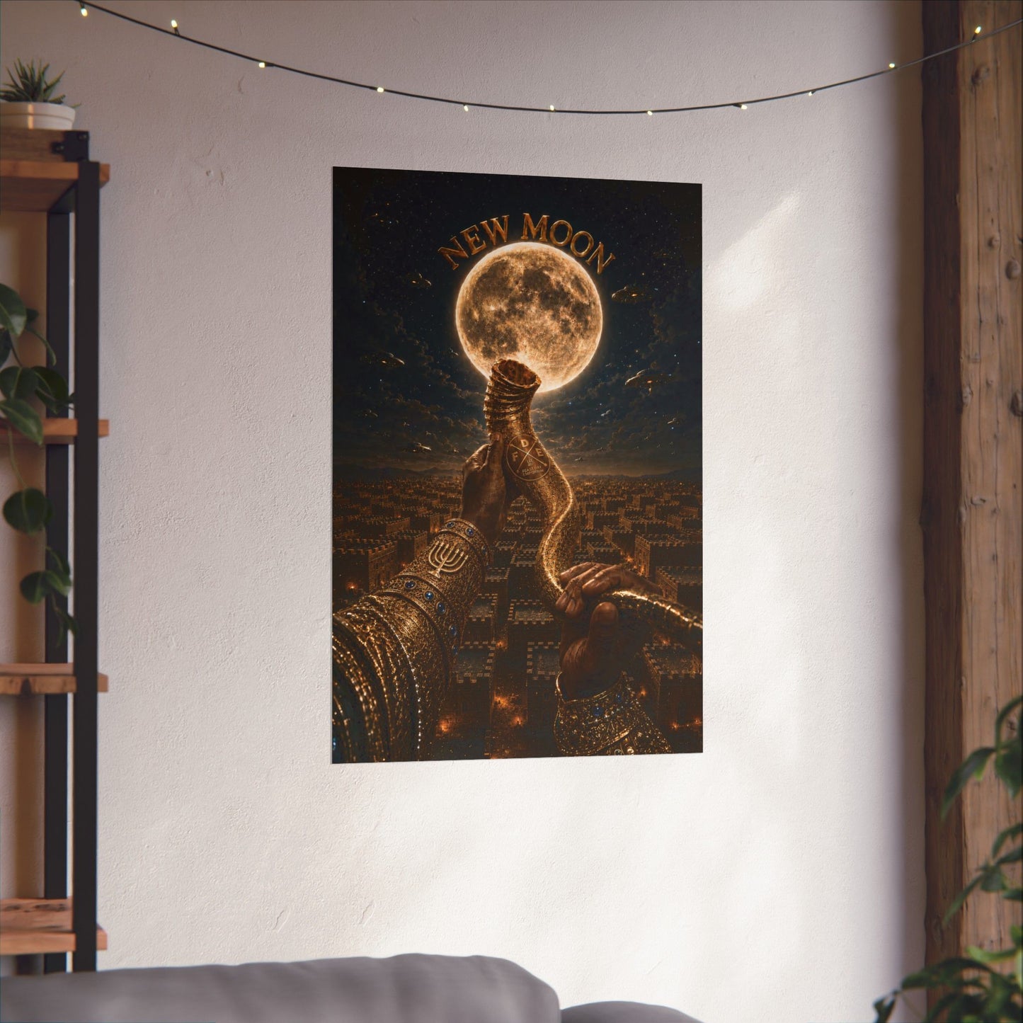 New Moon (w/ Shofar) Matte Poster