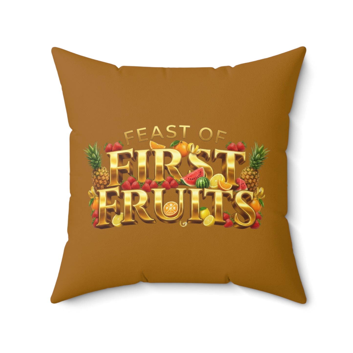 Feast of First Fruits - Burnished Marigold - Throw Pillow