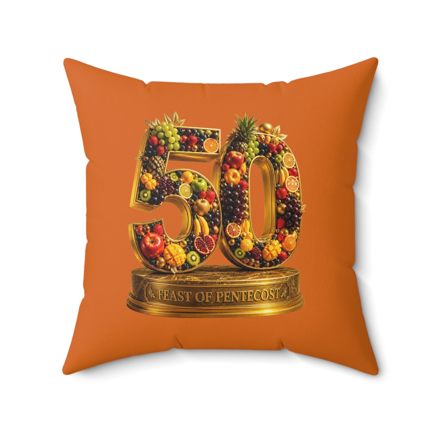 Feast of Pentecost (#50) - Citrus Flame - Throw Pillow