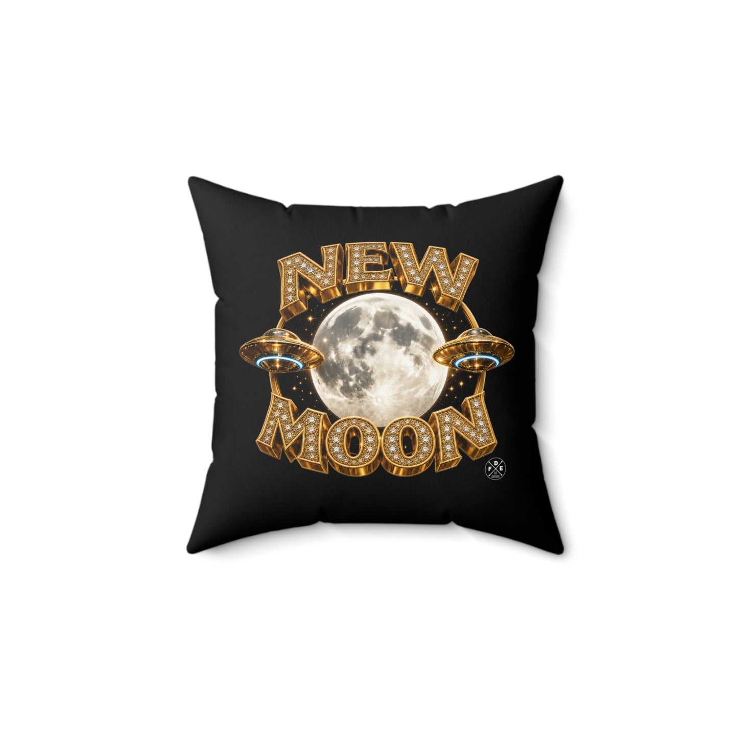 New Moon – Midnight Black - Throw Pillow