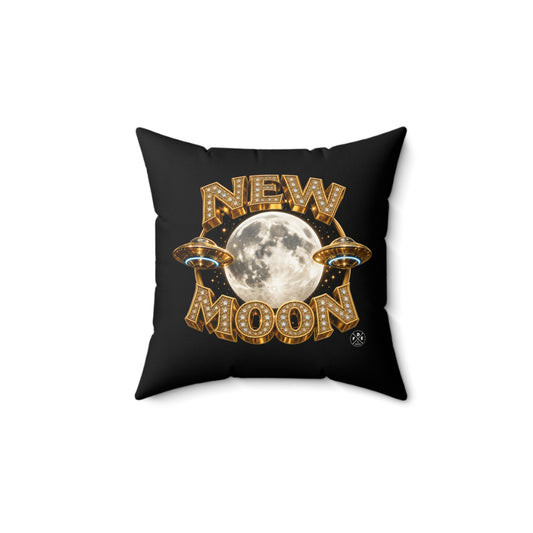 New Moon – Midnight Black - Throw Pillow