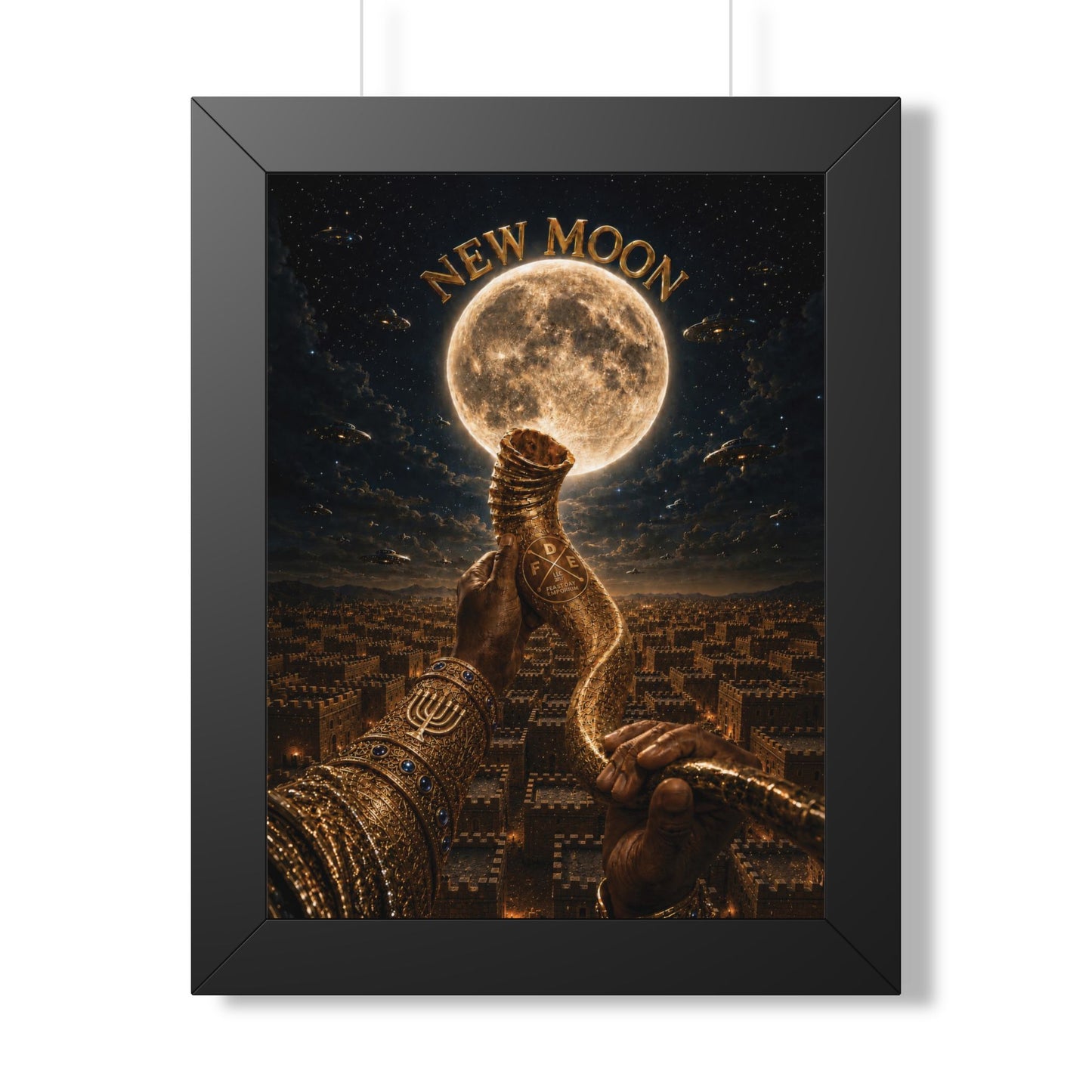 New Moon (w/ Shofar) - Framed Poster