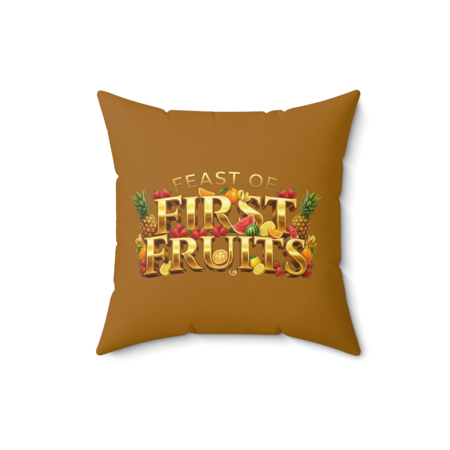 Feast of First Fruits - Burnished Marigold - Throw Pillow