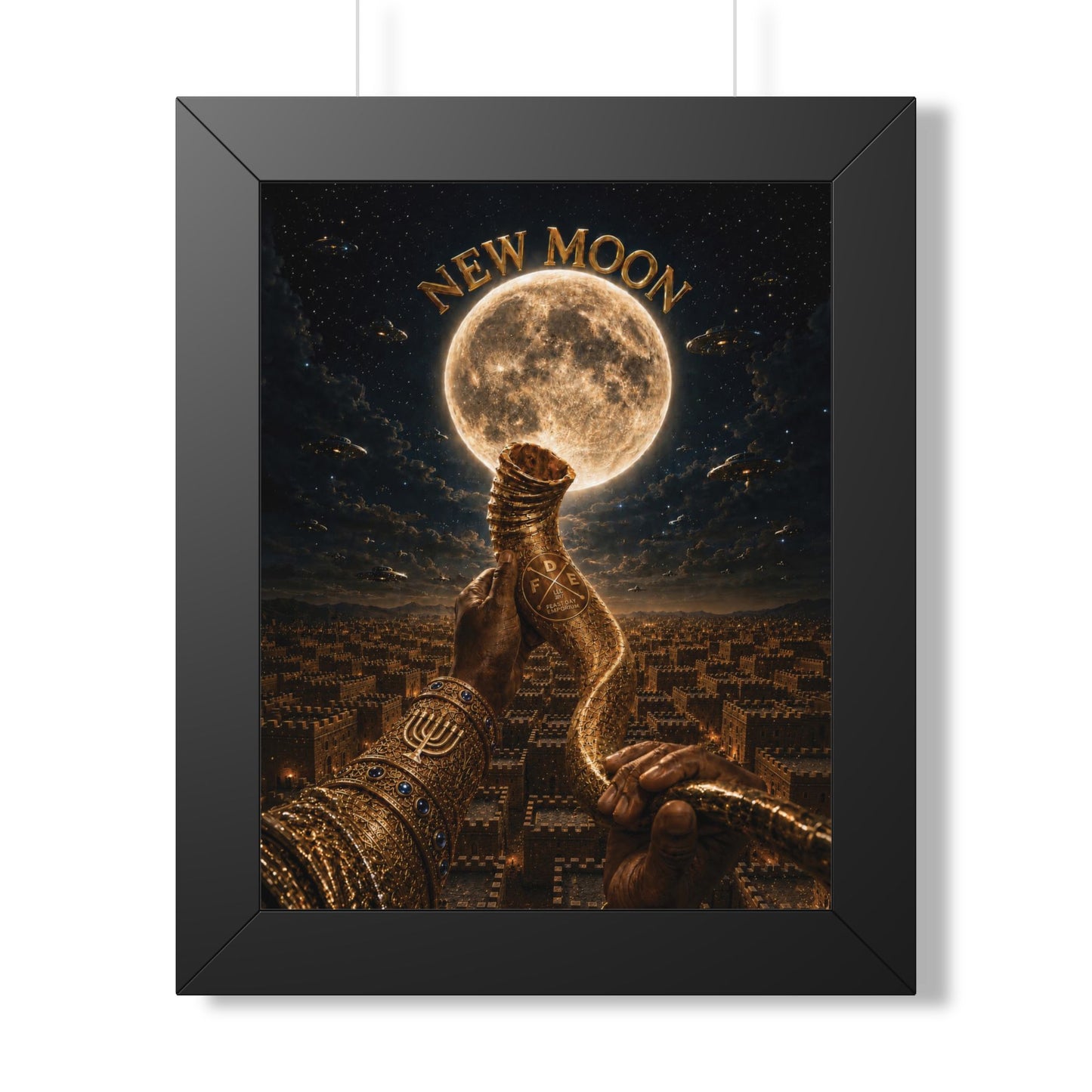 New Moon (w/ Shofar) - Framed Poster