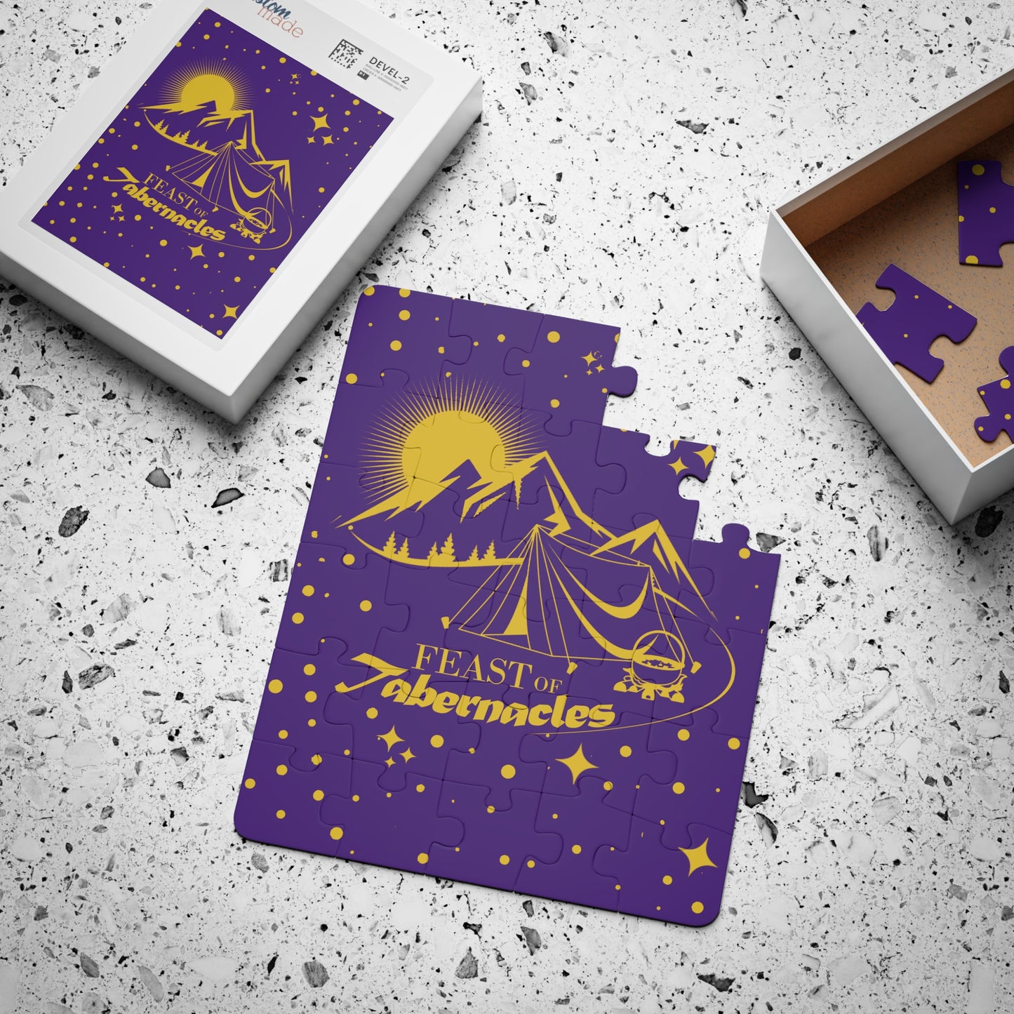 FOT - PURPLE & GOLD - Kids' Puzzle, 30-Piece