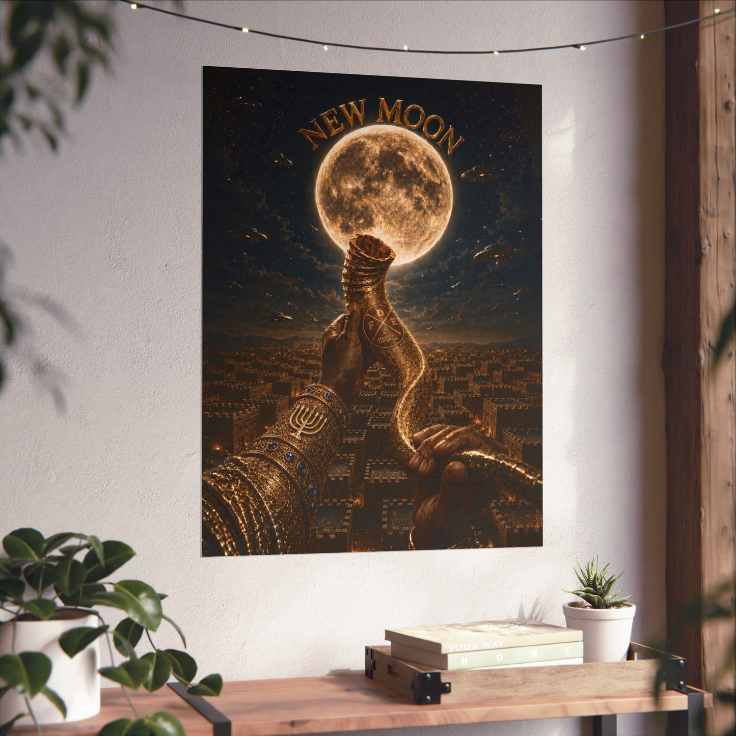 New Moon (w/ Shofar) Matte Poster