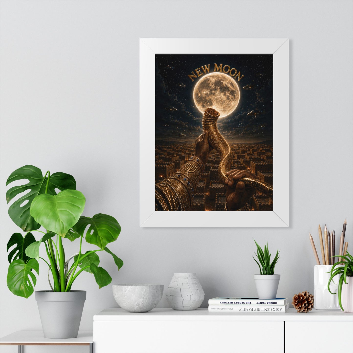 New Moon (w/ Shofar) - Framed Poster
