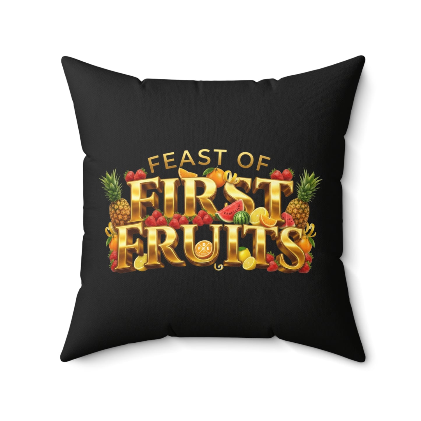 Feast of First Fruits - Obsidian Black - Throw Pillow