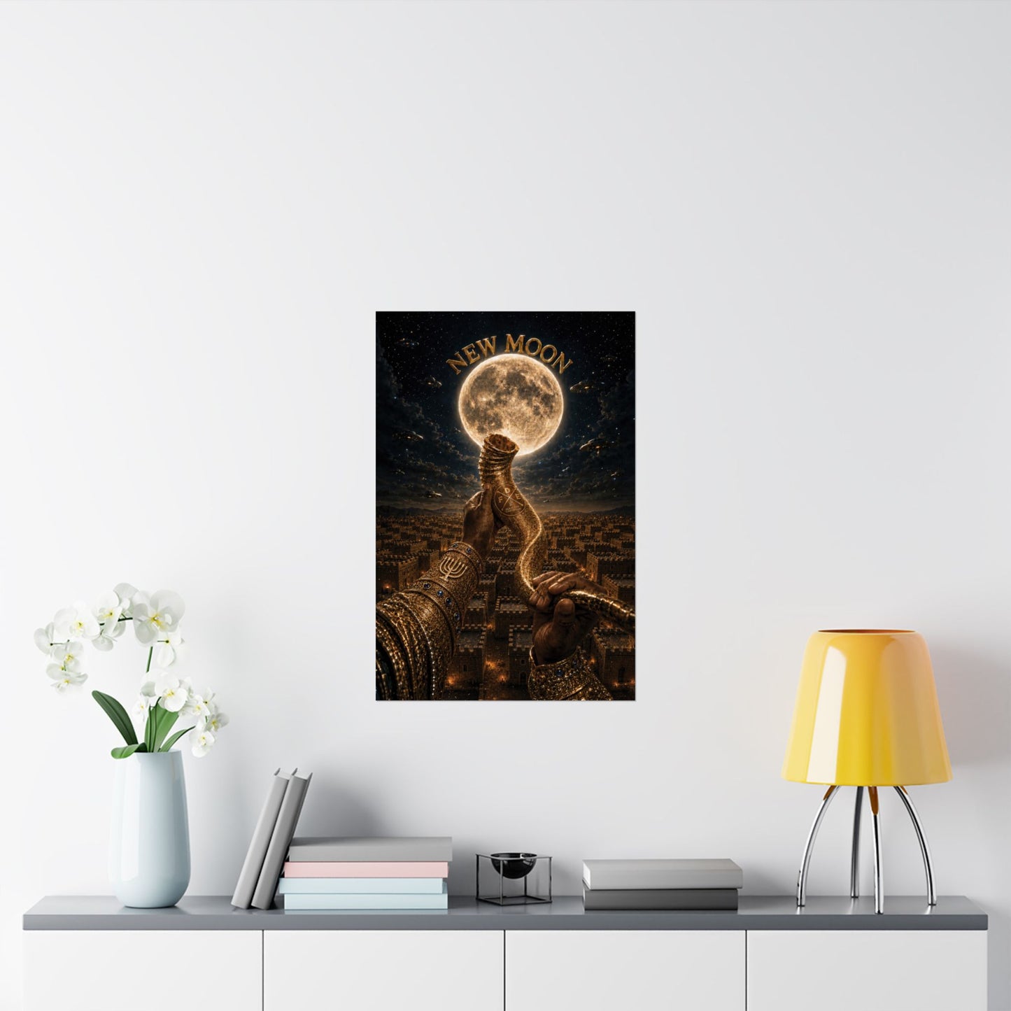 New Moon (w/ Shofar) Matte Poster