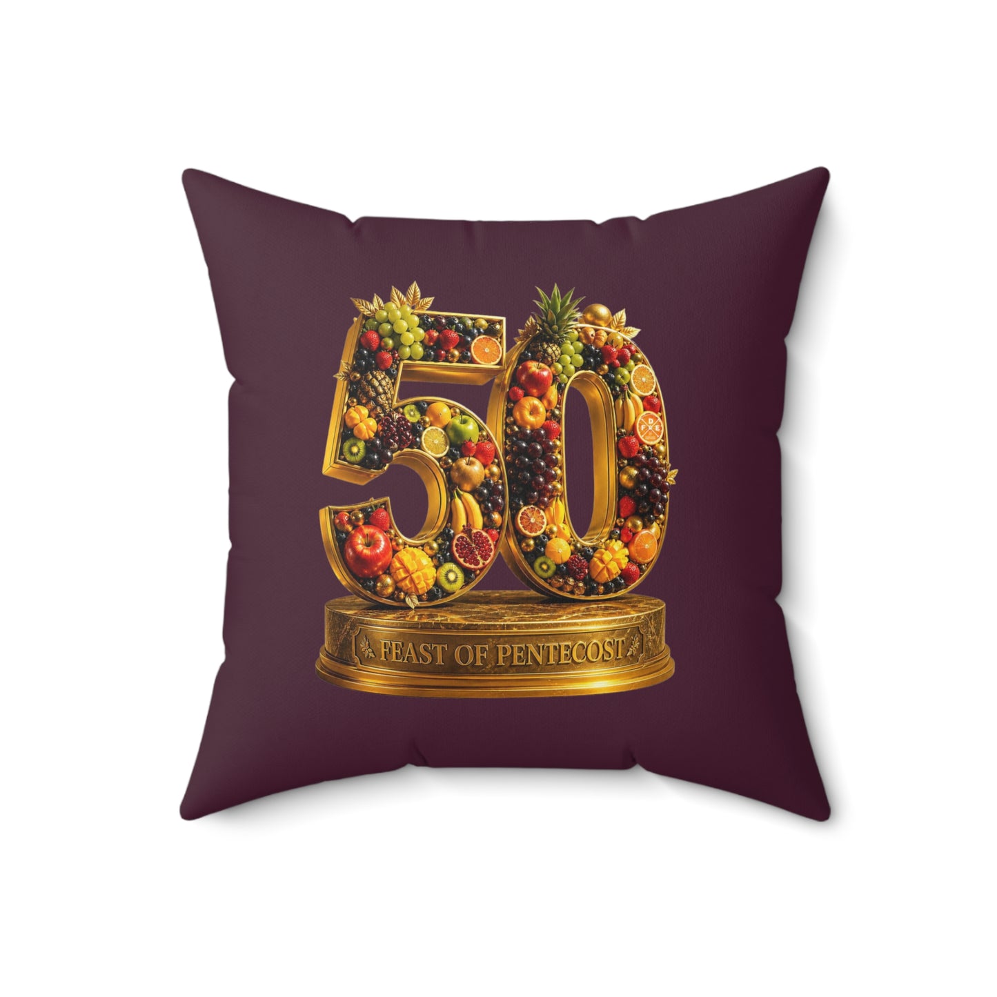Feast of Pentecost (#50) - Blackberry Plum - Throw Pillow