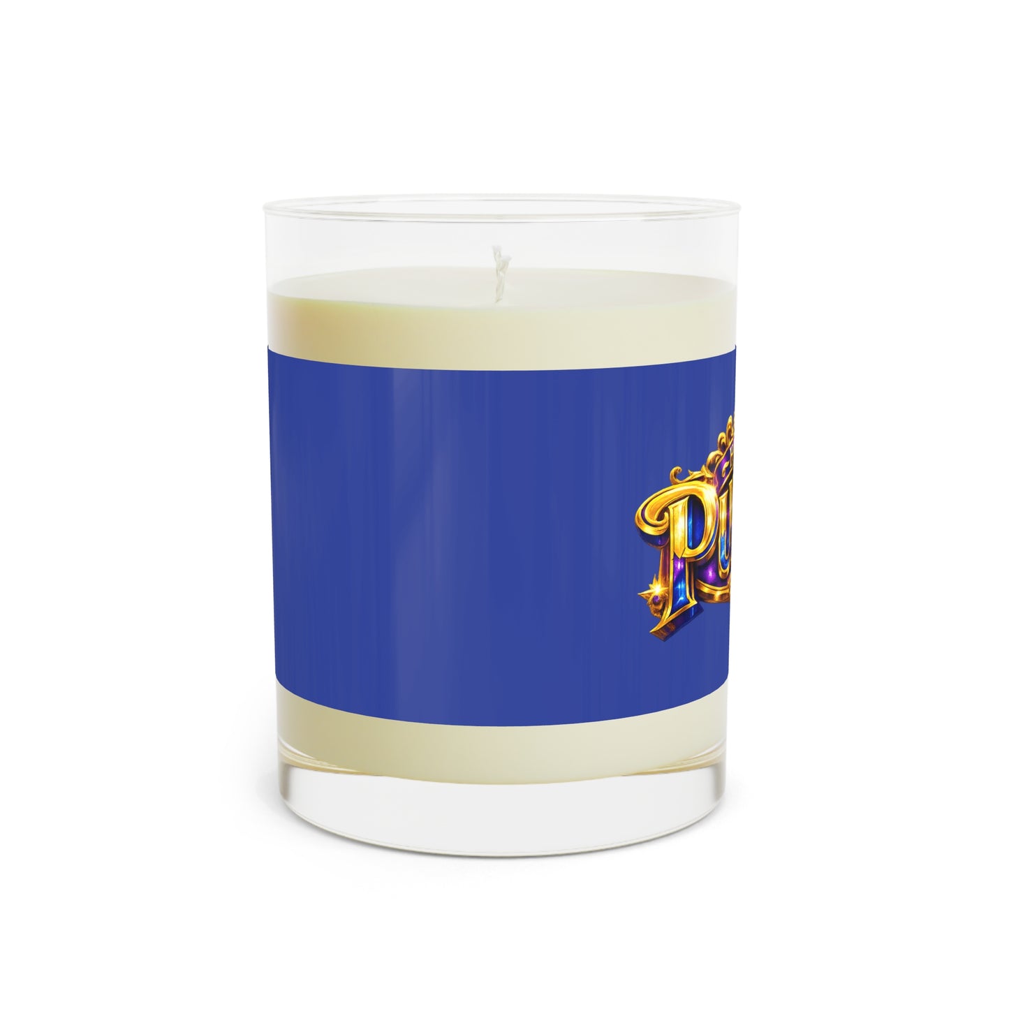 Blue & Colorful Purim Scented Glass Candle (11oz)