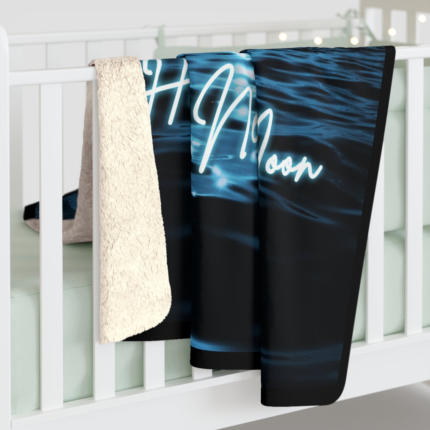 "Happy New Moon" - Sherpa Fleece Blanket