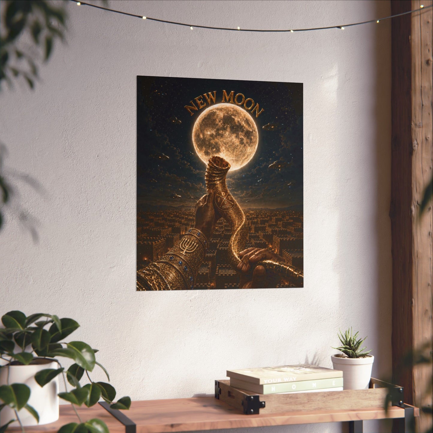 New Moon (w/ Shofar) Matte Poster
