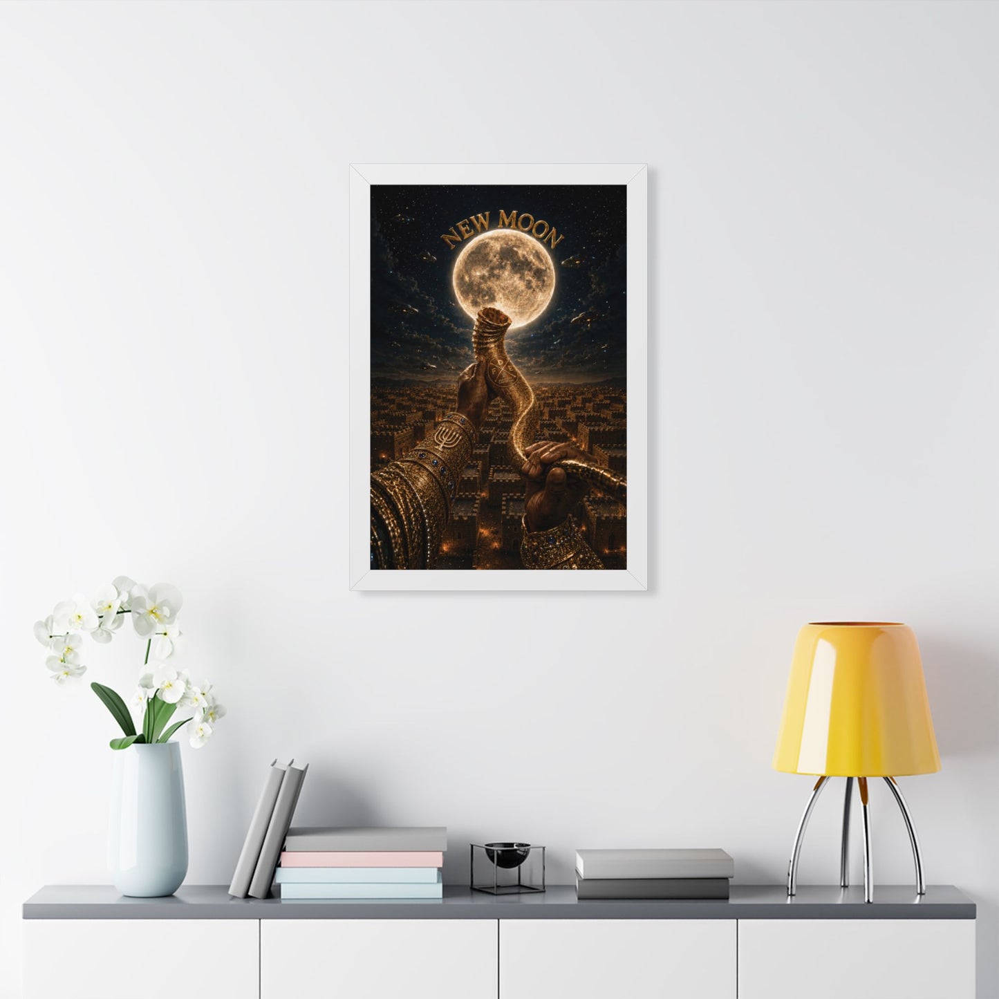 New Moon (w/ Shofar) - Framed Poster