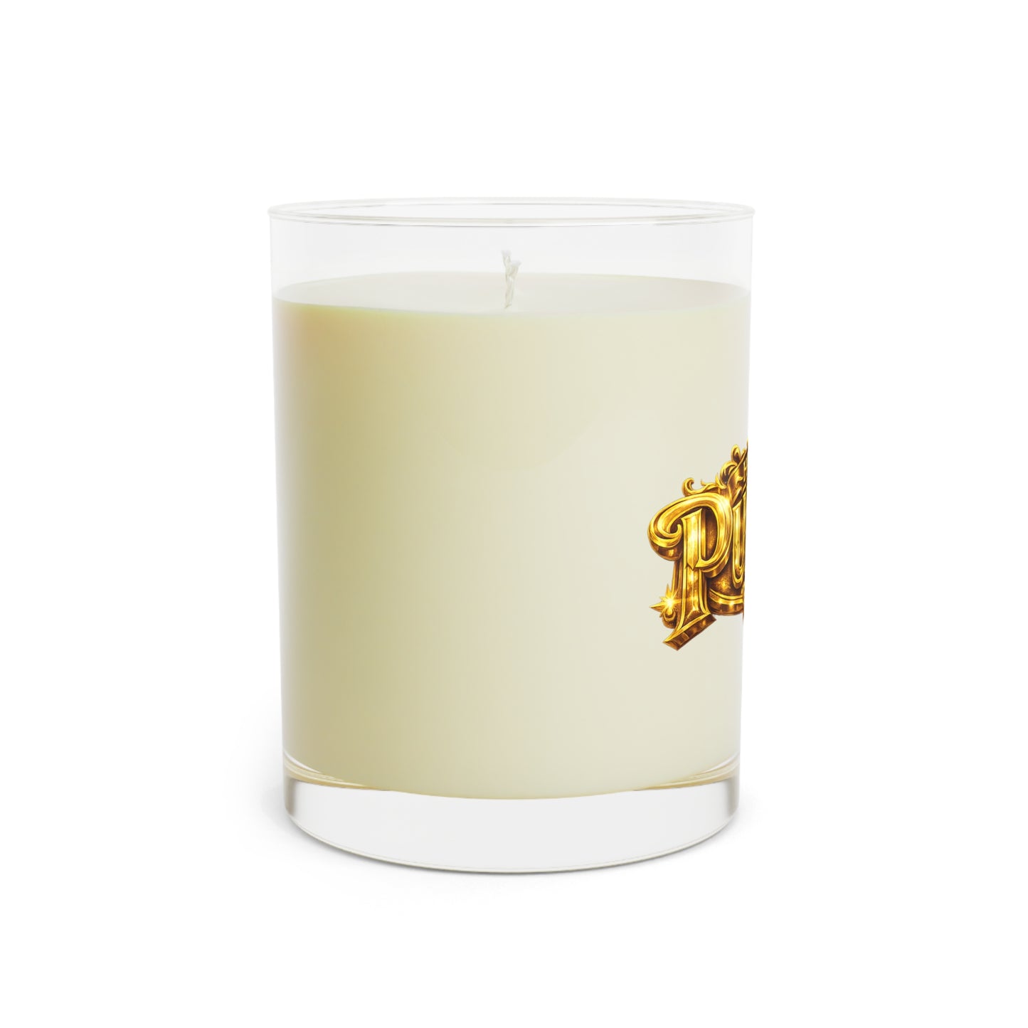 Cream & Gold Purim Scented Glass Candle (11oz)