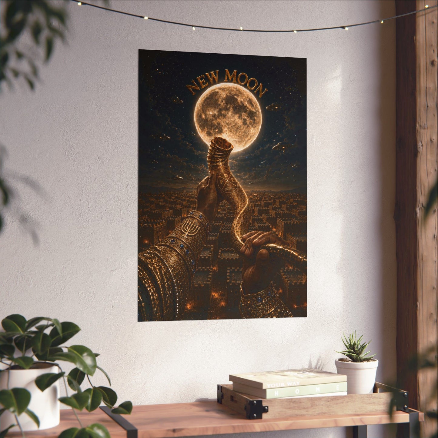 New Moon (w/ Shofar) Matte Poster