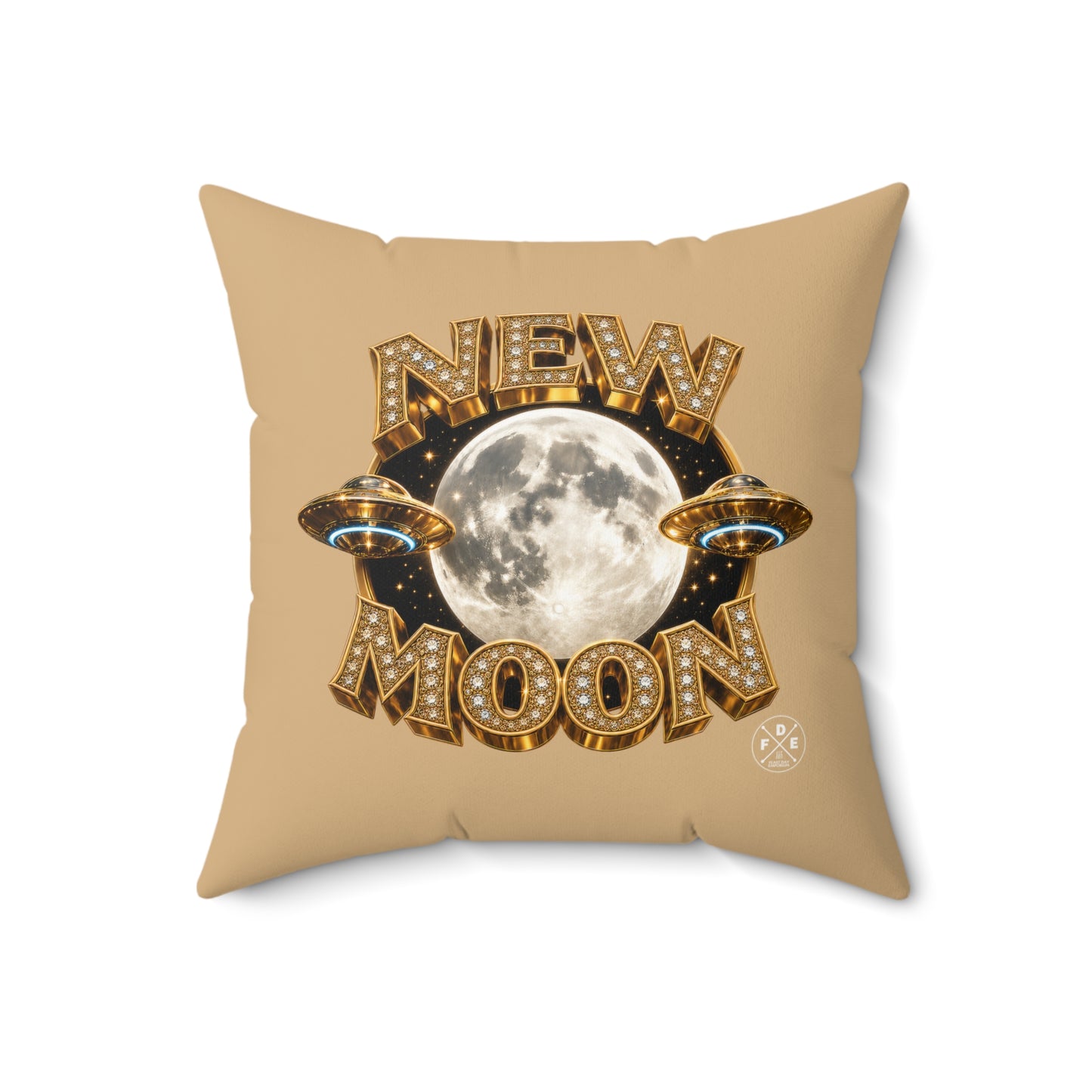 New Moon – Luna Champagne - Throw Pillow