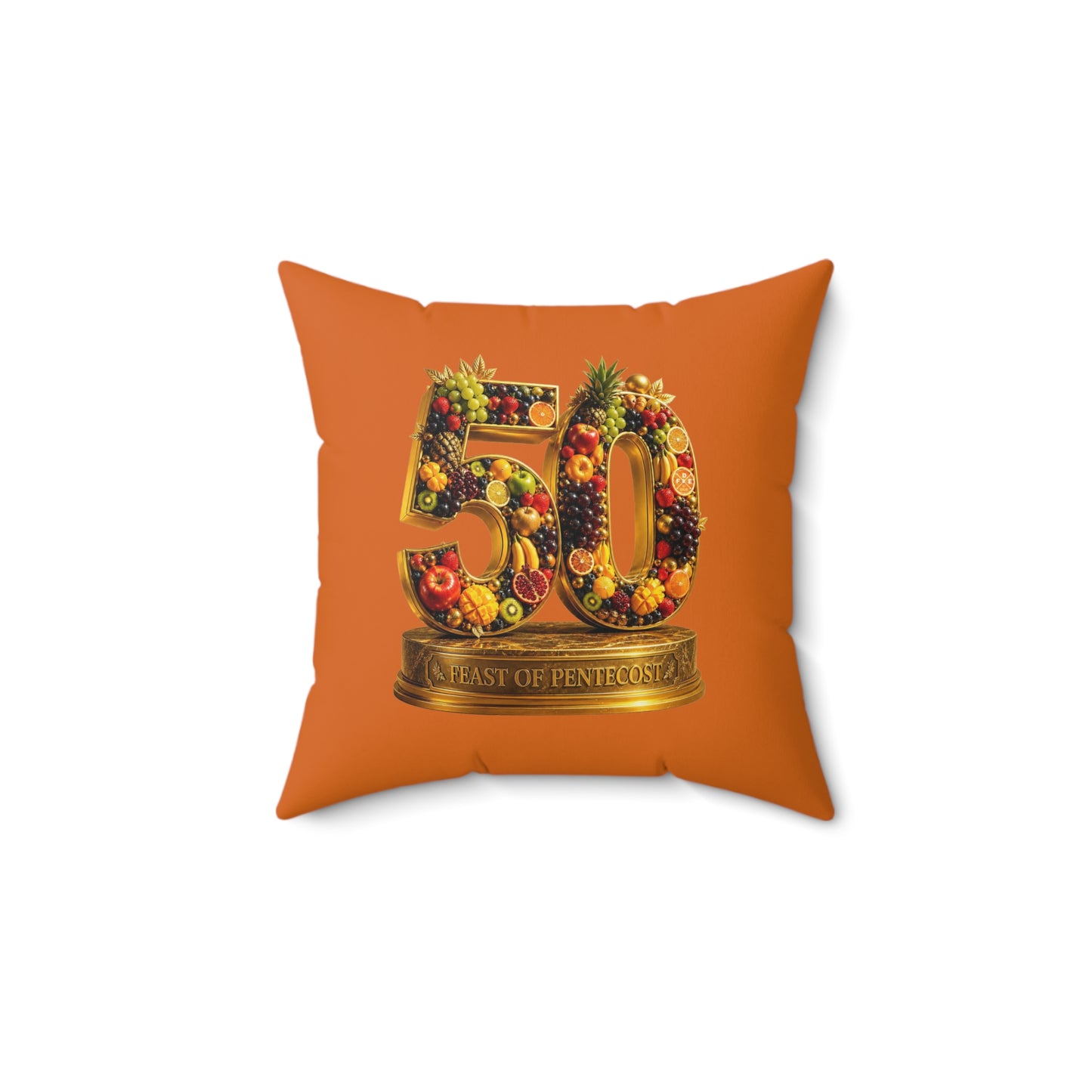 Feast of Pentecost (#50) - Citrus Flame - Throw Pillow