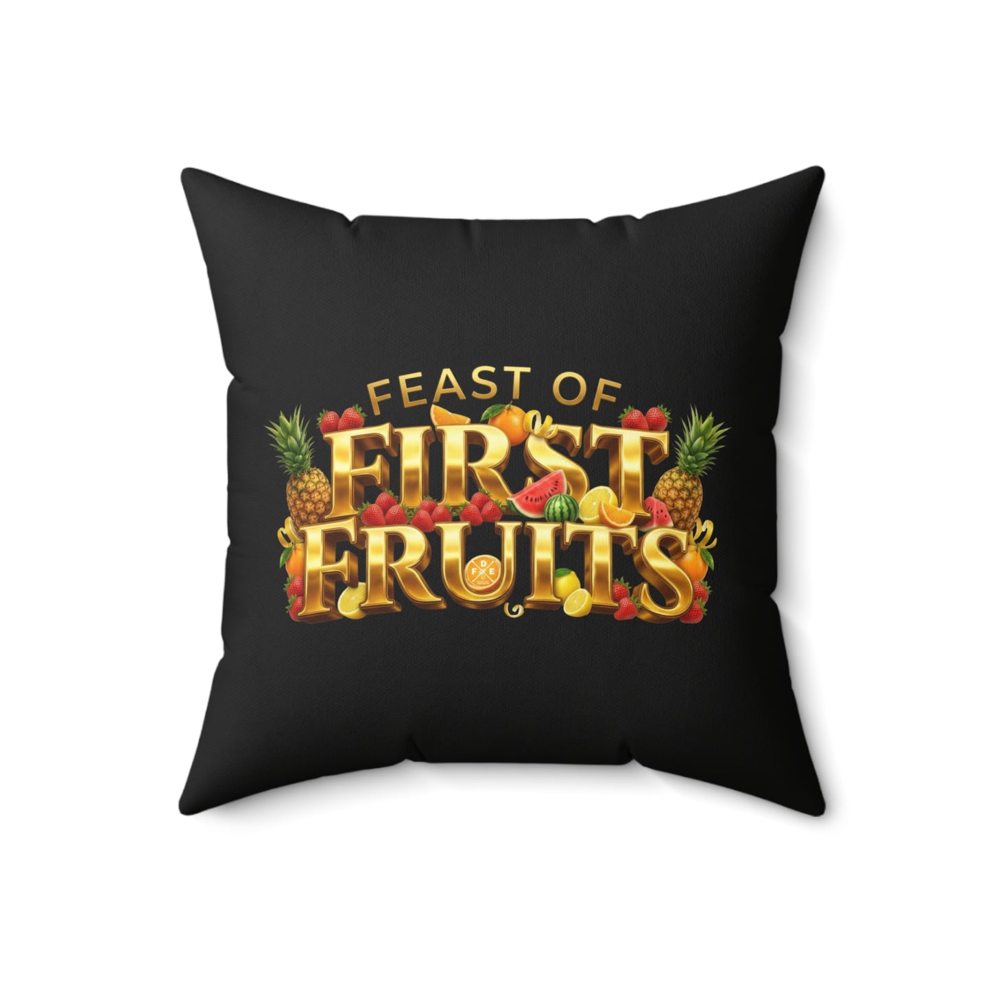 Feast of First Fruits - Obsidian Black - Throw Pillow