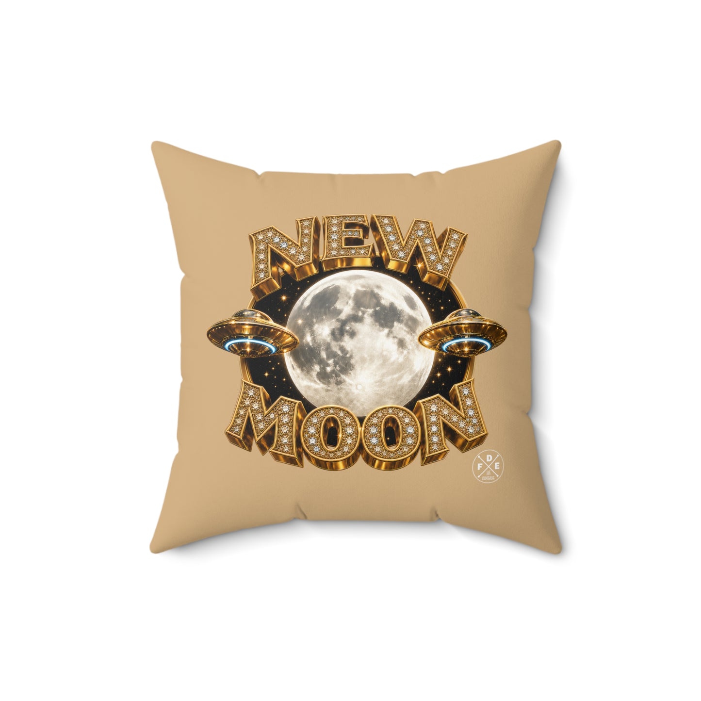 New Moon – Luna Champagne - Throw Pillow