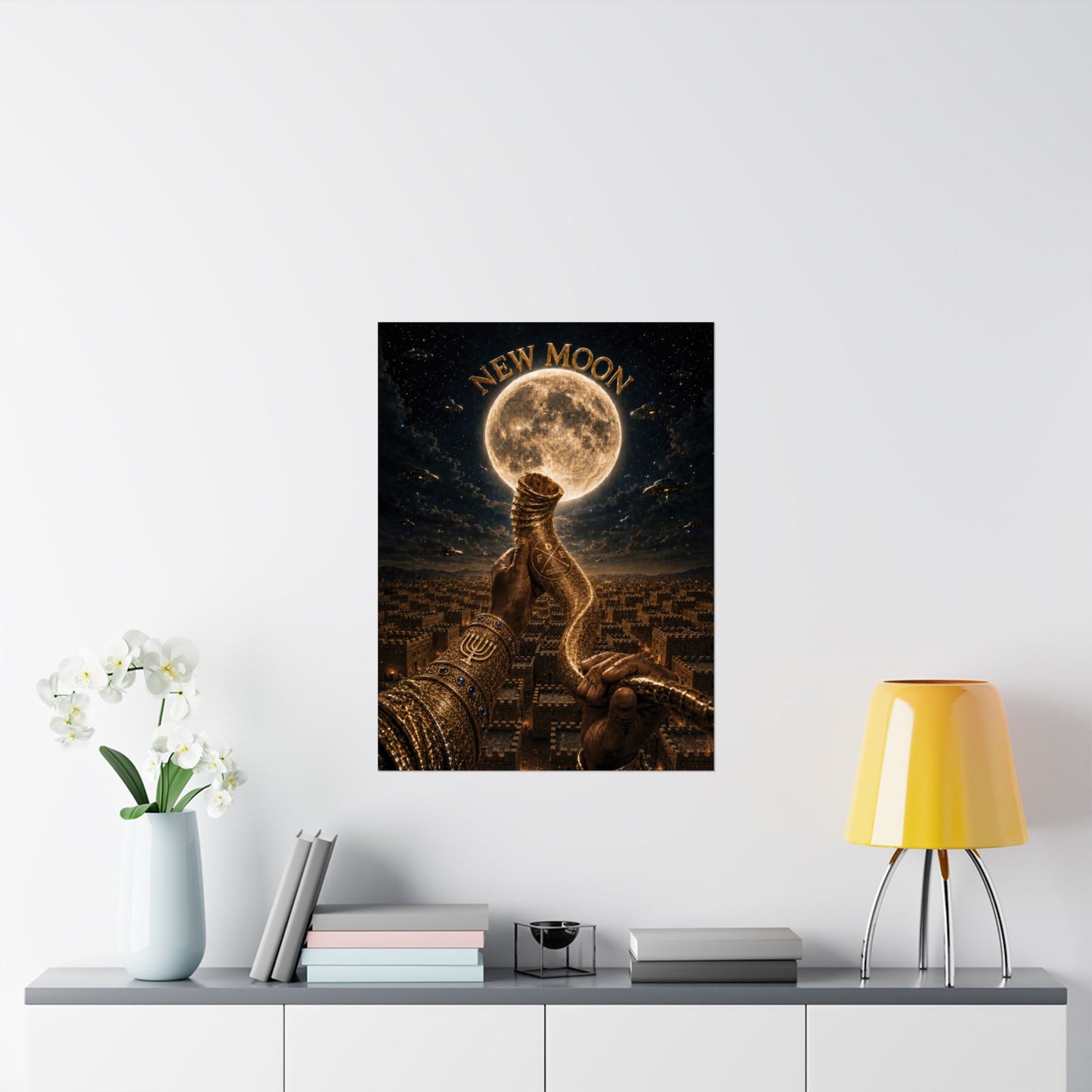 New Moon (w/ Shofar) Matte Poster