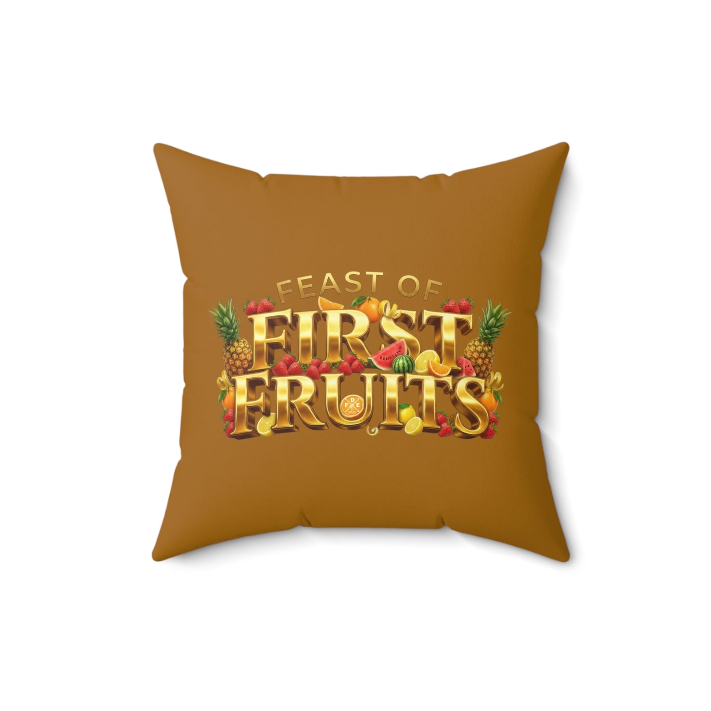 Feast of First Fruits - Burnished Marigold - Throw Pillow