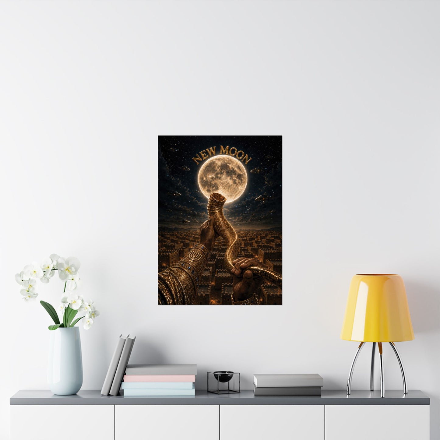 New Moon (w/ Shofar) Matte Poster