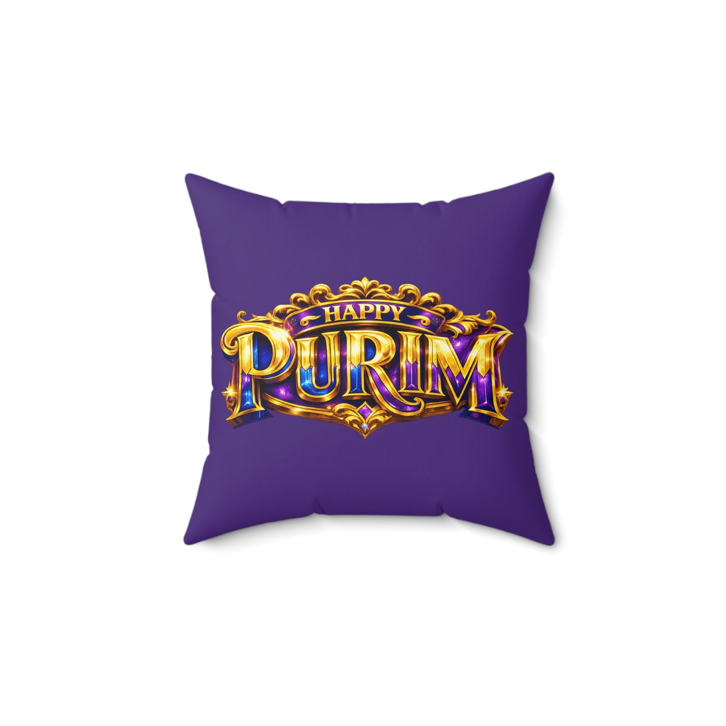 Purim - Purple -  Polyester Square Accent Pillow