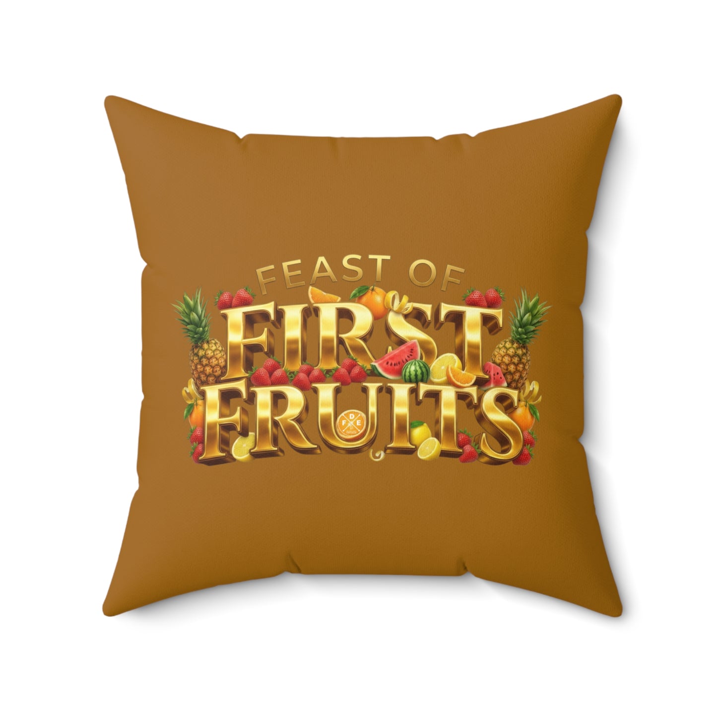 Feast of First Fruits - Burnished Marigold - Throw Pillow