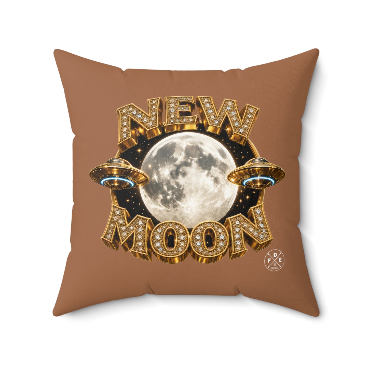 New Moon - Desert Rose Gold - Throw Pillow