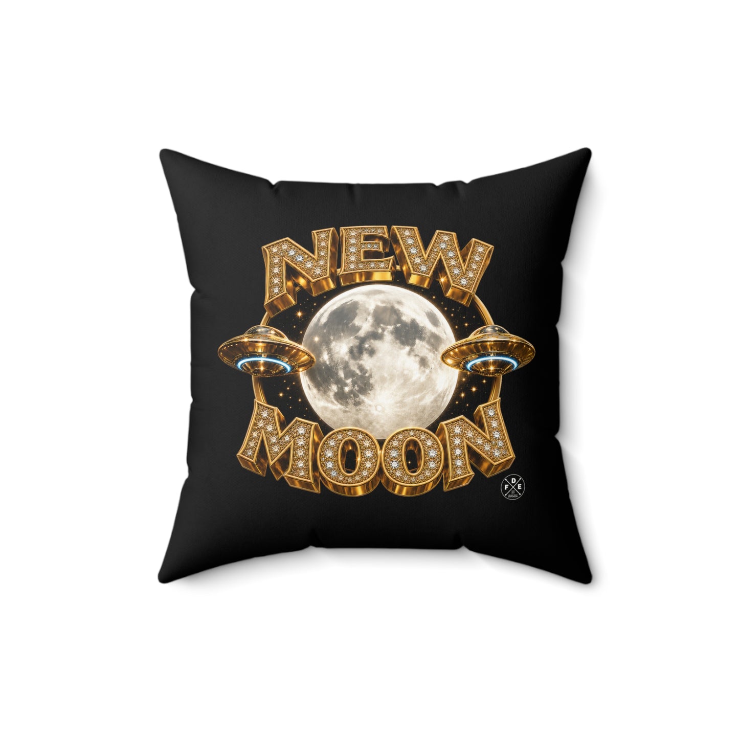 New Moon – Midnight Black - Throw Pillow