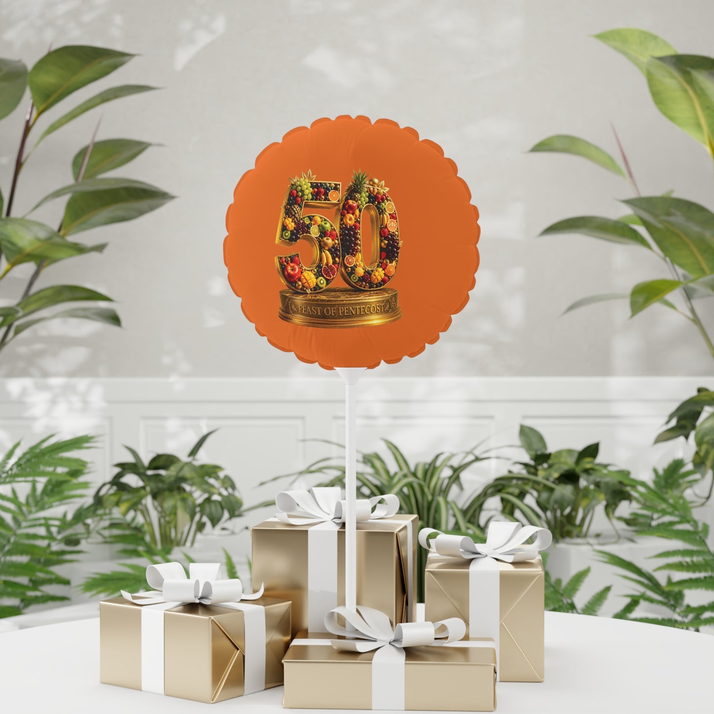 Feast of Pentecost (#50) - Citrus Flame - Foil Balloon