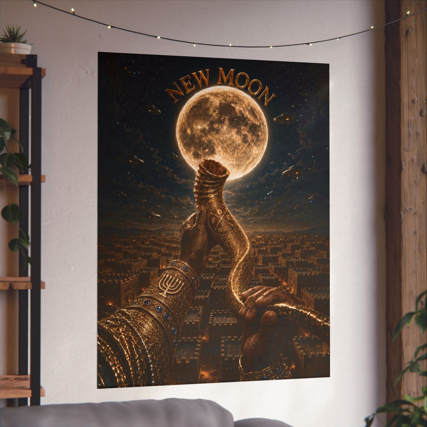 New Moon (w/ Shofar) Matte Poster