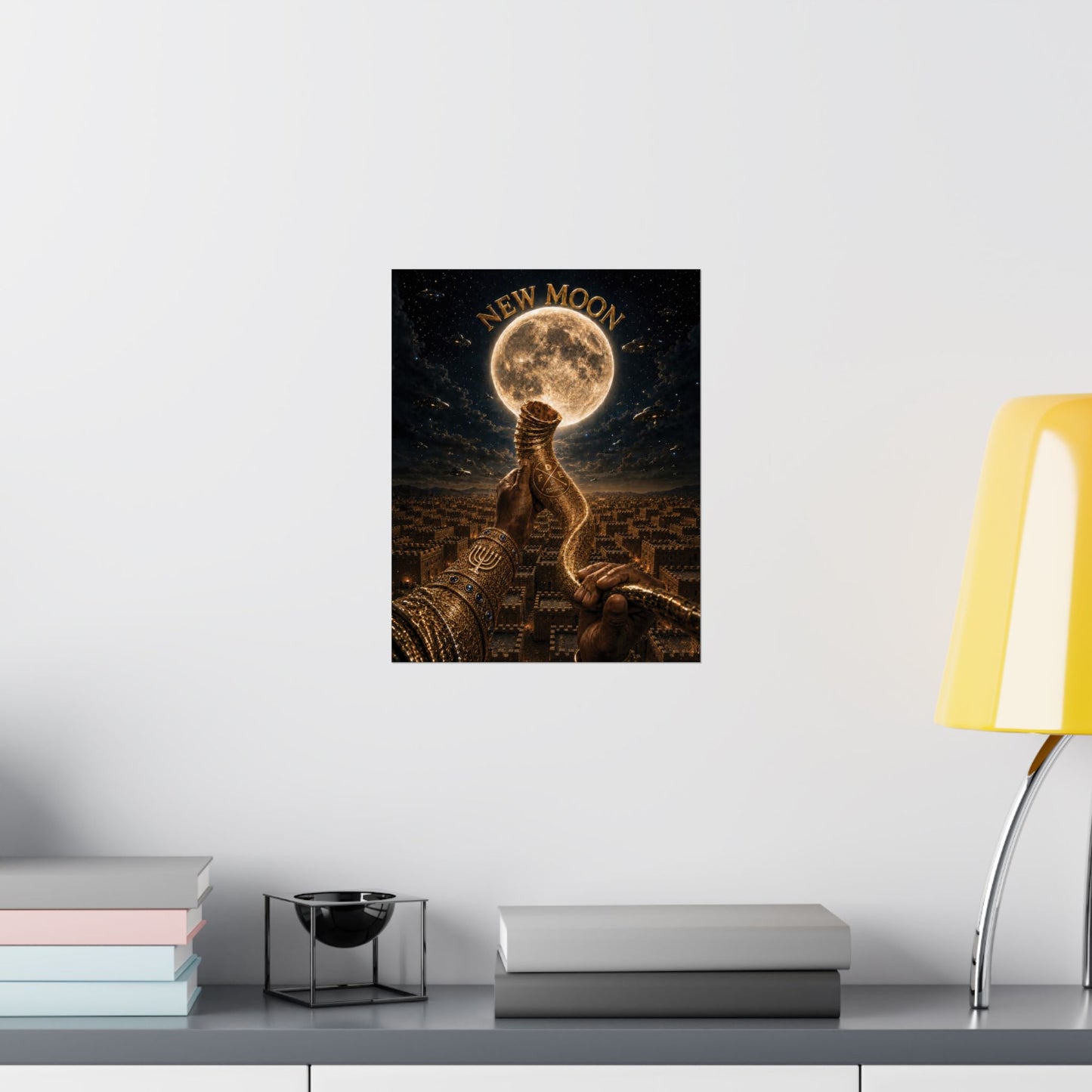 New Moon (w/ Shofar) Matte Poster